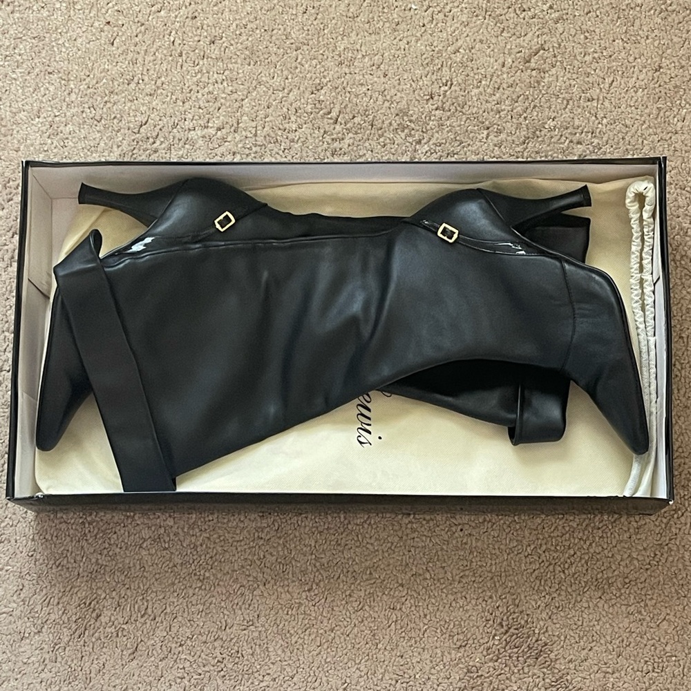 Terry Lewis Classic Luxuries Women’s high heel black leather boots size 9.5
